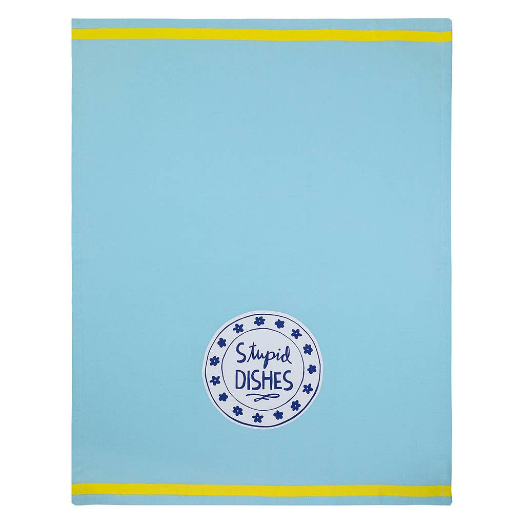 Stupid Dishes Kitchen Tea Towel - HER Home Design Boutique